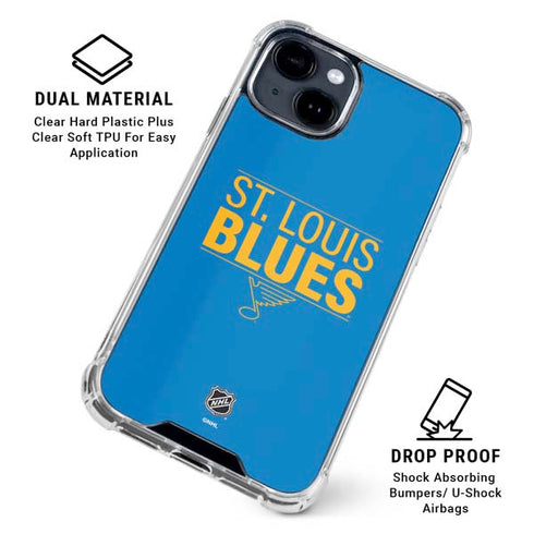 NHL St. Louis Blues Lineup iPhone 15 Plus Clear Case