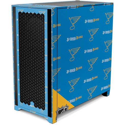NHL St. Louis Blues Pattern Corsair 4000D Tempered Glass Mid-Tower ATX Case Skin