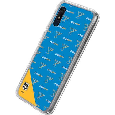 NHL St. Louis Blues Pattern Galaxy A10e Clear Case