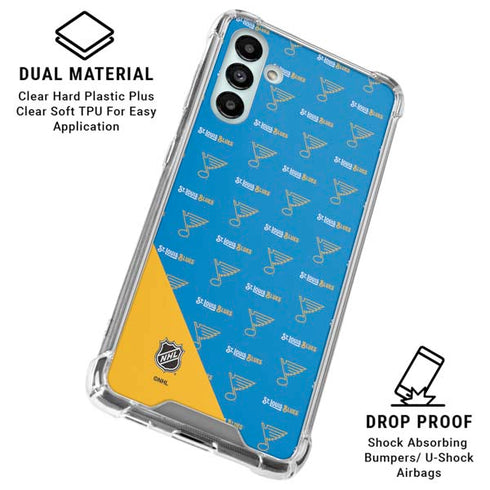 NHL St. Louis Blues Pattern Galaxy A13 5G Clear Case