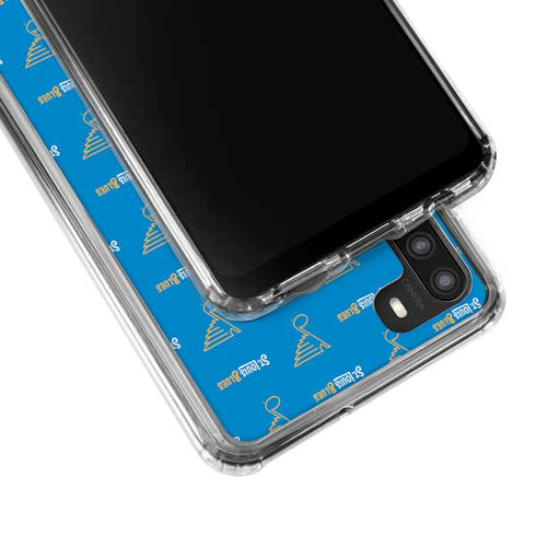 NHL St. Louis Blues Pattern Galaxy A21 Clear Case