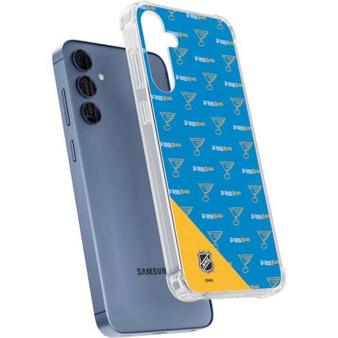 NHL St. Louis Blues Pattern Galaxy A35 5G Clear Case