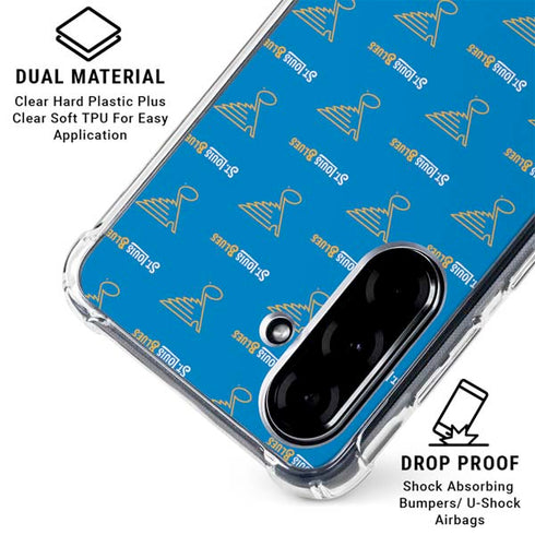 NHL St. Louis Blues Pattern Galaxy A36 5G Clear Case