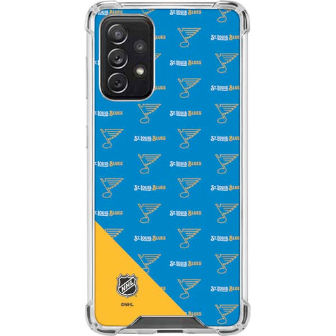 NHL St. Louis Blues Pattern Galaxy A72 5G Clear Case
