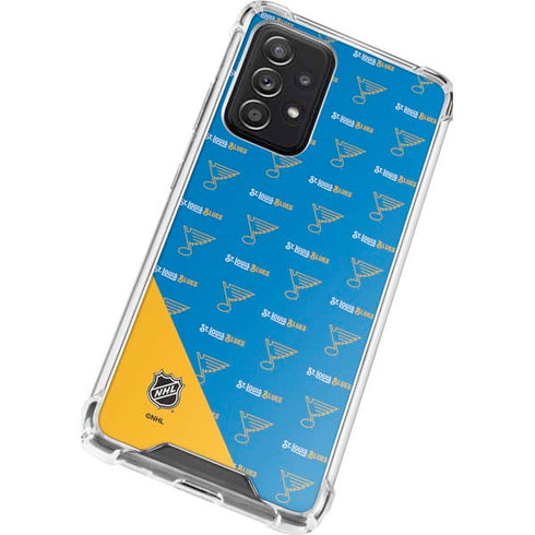 NHL St. Louis Blues Pattern Galaxy A72 5G Clear Case