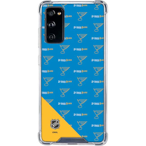 NHL St. Louis Blues Pattern Galaxy S20 FE Clear Case