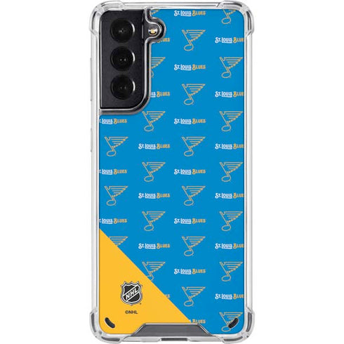 NHL St. Louis Blues Pattern Galaxy S21 5G Clear Case