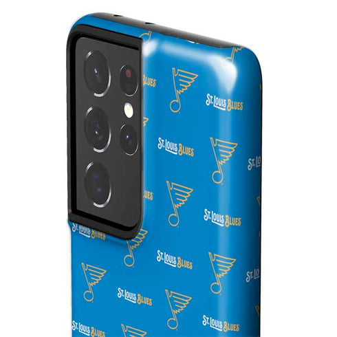 NHL St. Louis Blues Pattern Galaxy S21 Ultra 5G Pro Case