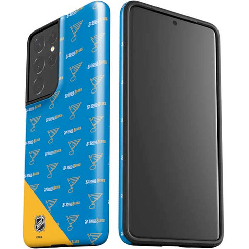 NHL St. Louis Blues Pattern Galaxy S21 Ultra 5G Pro Case