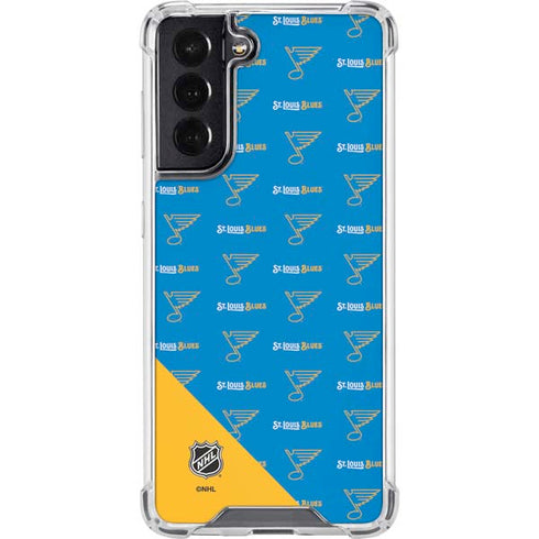 NHL St. Louis Blues Pattern Galaxy S22 Clear Case