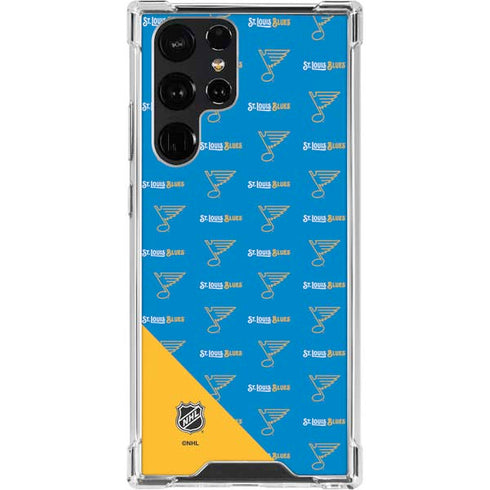NHL St. Louis Blues Pattern Galaxy S22 Ultra Clear Case