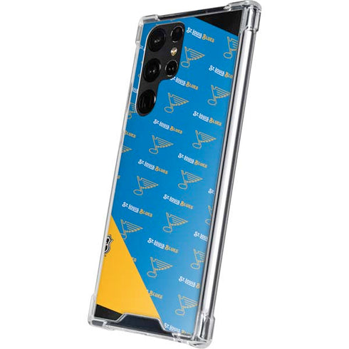 NHL St. Louis Blues Pattern Galaxy S22 Ultra Clear Case