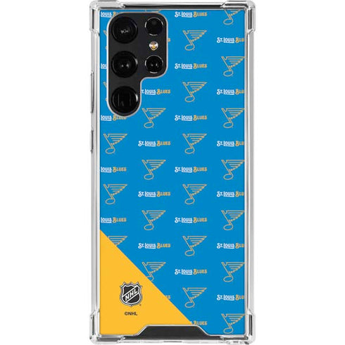 NHL St. Louis Blues Pattern Galaxy S23 Ultra Clear Case