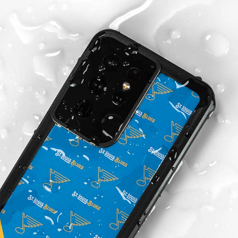 NHL St. Louis Blues Pattern Galaxy S24 Ultra Waterproof Case