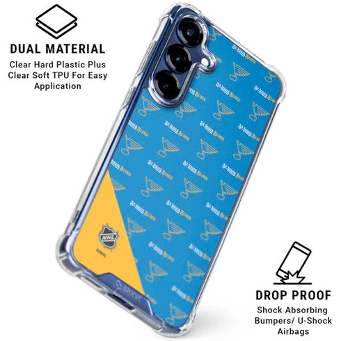 NHL St. Louis Blues Pattern Galaxy S25 Clear Case