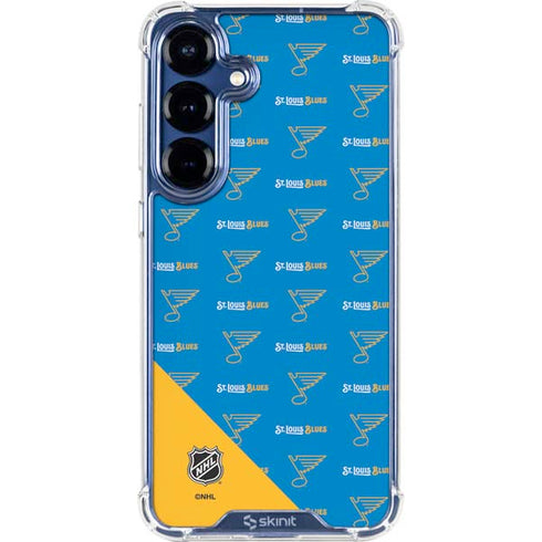 NHL St. Louis Blues Pattern Galaxy S25 Plus Clear Case