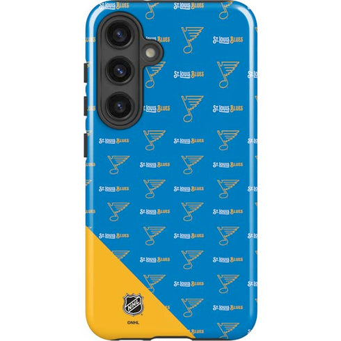 NHL St. Louis Blues Pattern Galaxy S25 Plus Impact Case