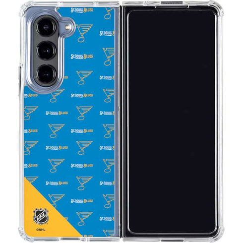 NHL St. Louis Blues Pattern Galaxy Z Fold5 5G Clear Case
