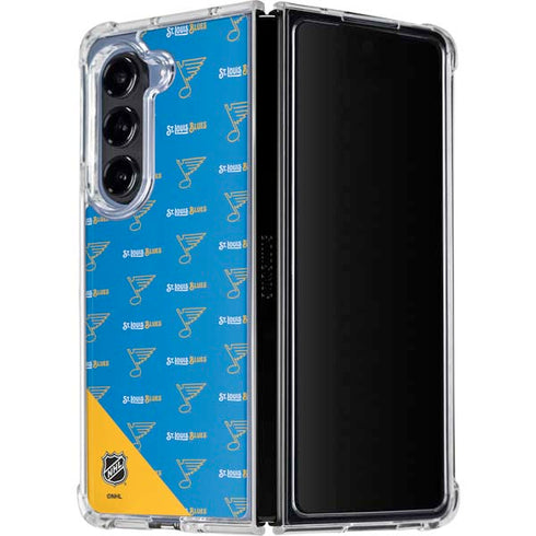 NHL St. Louis Blues Pattern Galaxy Z Fold5 5G Clear Case