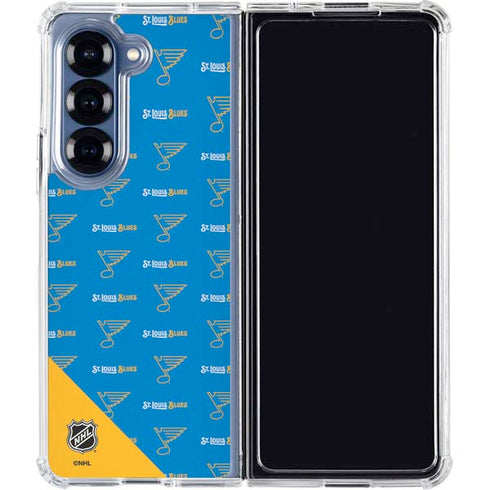 NHL St. Louis Blues Pattern Galaxy Z Fold7 Clear Case