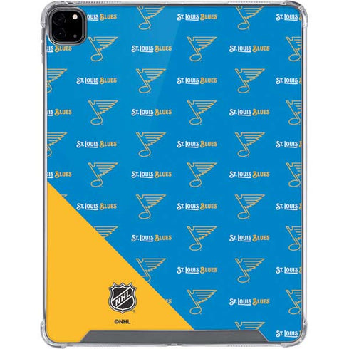 NHL St. Louis Blues Pattern iPad Pro 12.9in (2020) Clear Case