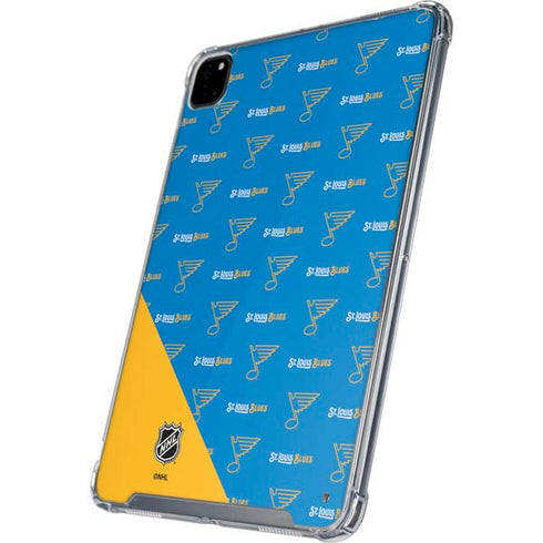 NHL St. Louis Blues Pattern iPad Pro 12.9in (2020) Clear Case