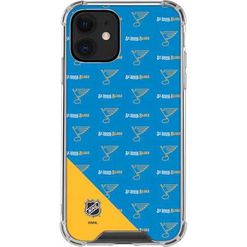 NHL St. Louis Blues Pattern iPhone 12 Clear Case