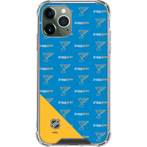 NHL St. Louis Blues Pattern iPhone 12 Pro Max Clear Case
