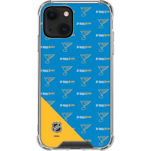 NHL St. Louis Blues Pattern iPhone 13 Clear Case