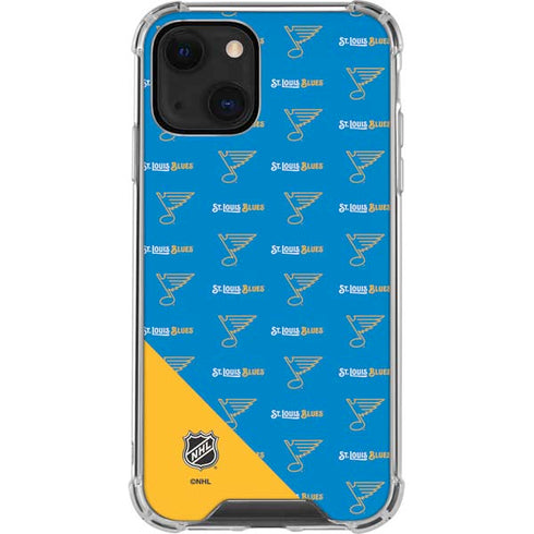 NHL St. Louis Blues Pattern iPhone 13 Mini Clear Case