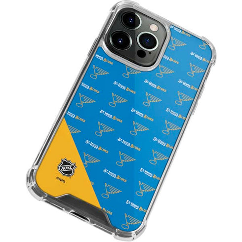 NHL St. Louis Blues Pattern iPhone 13 Pro Max Clear Case