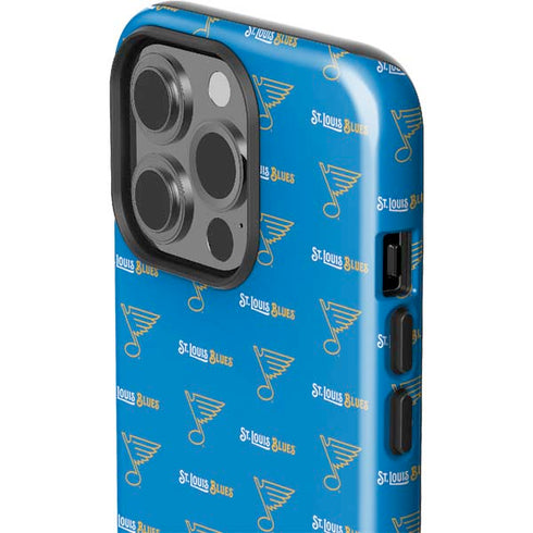 NHL St. Louis Blues Pattern iPhone 14 Pro Impact Case