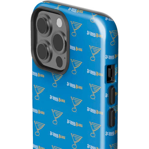 NHL St. Louis Blues Pattern iPhone 14 Pro Max Impact Case