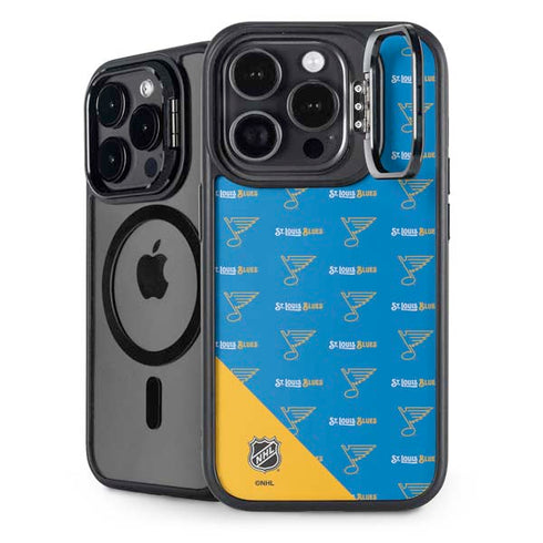 NHL St. Louis Blues Pattern iPhone 14 Pro Max Kickstand Case