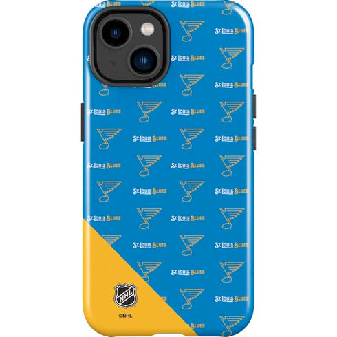 NHL St. Louis Blues Pattern iPhone 15 Impact Case