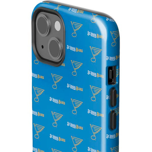 NHL St. Louis Blues Pattern iPhone 15 Impact Case