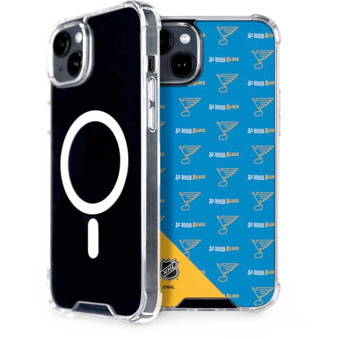 NHL St. Louis Blues Pattern iPhone 15 Plus MagSafe Case