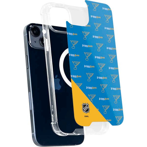 NHL St. Louis Blues Pattern iPhone 15 Plus MagSafe Case
