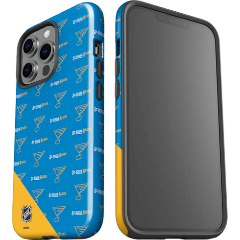 NHL St. Louis Blues Pattern iPhone 15 Pro Impact Case