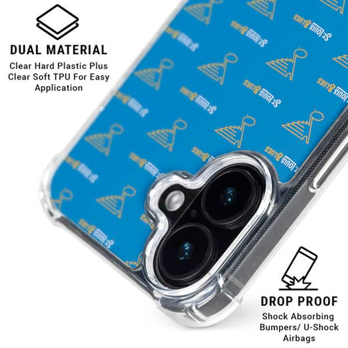 NHL St. Louis Blues Pattern iPhone 16 Clear Case