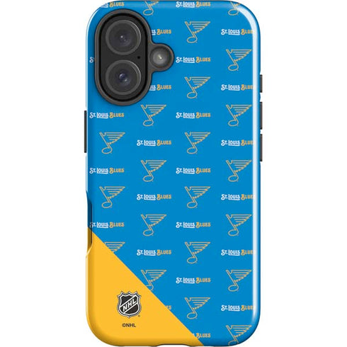 NHL St. Louis Blues Pattern iPhone 16 Plus Impact Case
