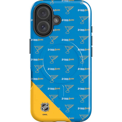 NHL St. Louis Blues Pattern iPhone 16 Plus Magsafe Impact Case