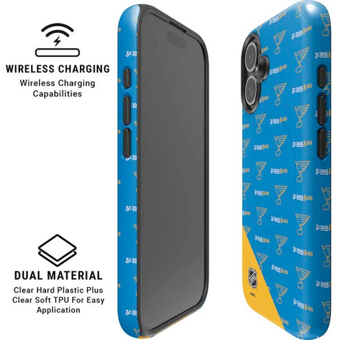NHL St. Louis Blues Pattern iPhone 16 Plus Magsafe Impact Case