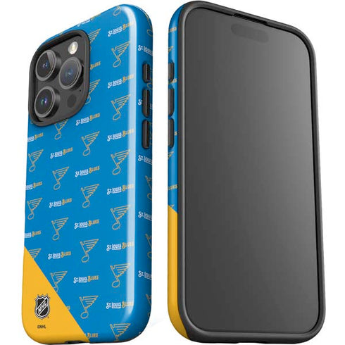 NHL St. Louis Blues Pattern iPhone 16 Pro Impact Case
