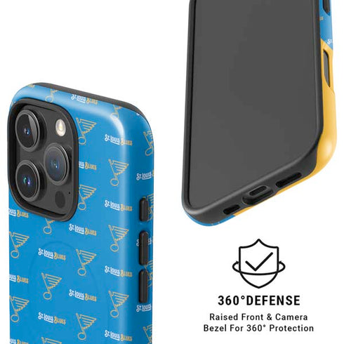 NHL St. Louis Blues Pattern iPhone 16 Pro Magsafe Impact Case