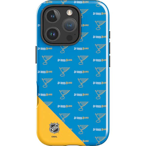 NHL St. Louis Blues Pattern iPhone 16 Pro Max Impact Case