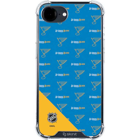 NHL St. Louis Blues Pattern iPhone 16e Clear Case