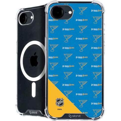 NHL St. Louis Blues Pattern iPhone 16e MagSafe Case