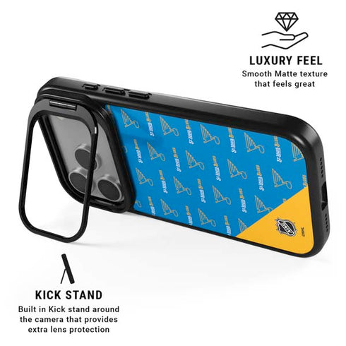 NHL St. Louis Blues Pattern iPhone 17 Pro Kickstand Case