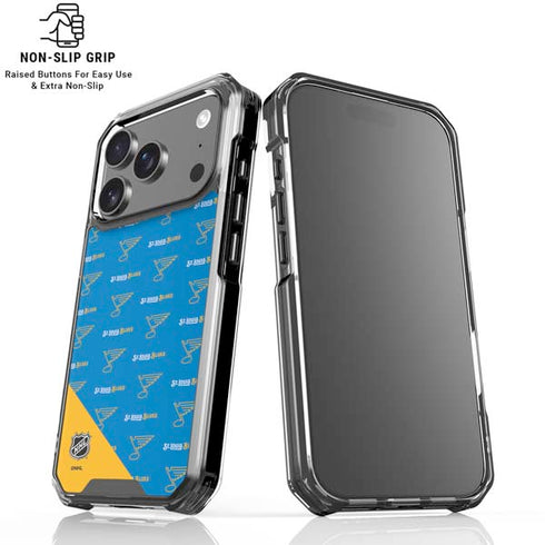 NHL St. Louis Blues Pattern iPhone 17 Pro Max Clear Case